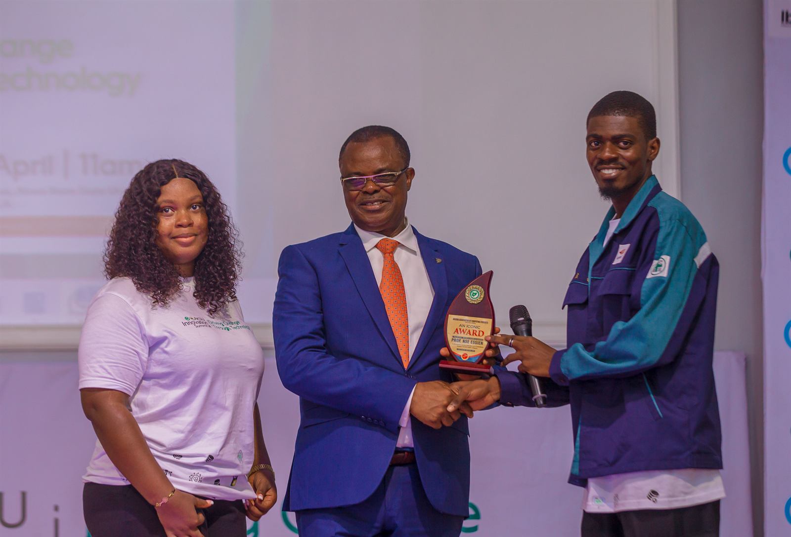 An award presented on stage